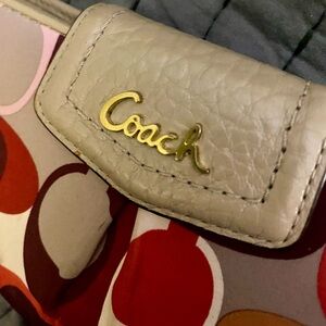 Coach Beige and Multicolor Leather wallet